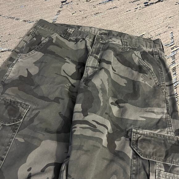 Wrangler Dark Grey Camo Cargo 6‑Pocket Workwear Pants 34Wx30L - Picture 4 of 4